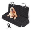 Dog Car Seat Cover Waterproof Scratchproof Pet Car Rear Protector Mat Pet Back Seat Cover with Dog Seat Belt for Car Truck SUV