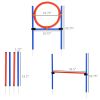 Dog Agility Training Set with Adjustable Hurdle, Hoop, Weave Poles & Carry Bag for Outdoor Exercise