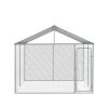 10' x 10' Outdoor Dog Kennel Playpen w/Cover, Outdoor Dog Runner, Pet Exercise House, Lockable Gate, 6' Chain-Link Fence, TMG-DCP1010