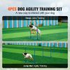 Dog Agility Training Equipment, 4 PCS Set - Adjustable High Hurdles and Jump Ring