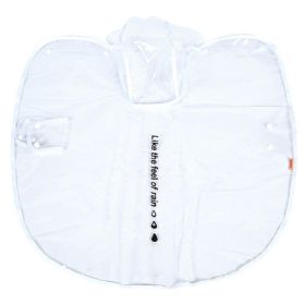 Pet Raincoat For Dog & Cat; Waterproof Dog Hooded Rain Jacket With Plastic; Dog Raincoat (Color: White, size: XXL)