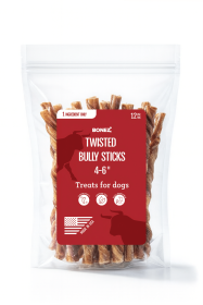 Bonez, Twisted Bully Stick, 12 Sticks, 6 or 10 Inch (size: 6 Inch)